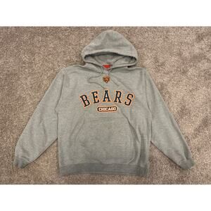 Reebok NFL Chicago Bears Hoodie Men’s M Gray Vintage Y2K Pullover Sweatshirt